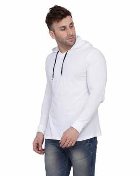 men regular fit hooded t-shirt