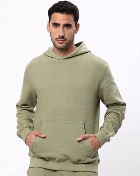 men regular fit hoodie with kangaroo pocket