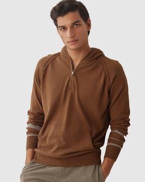 men regular fit hoodie with kangaroo pocket