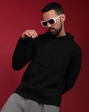 men regular fit hoodie with kangaroo pocket