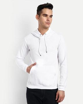 men regular fit hoodie with kangaroo pockets