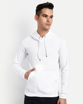 men regular fit hoodie with kangaroo pockets