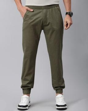 men regular fit jogger pants with insert pockets