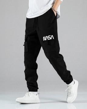 men regular fit joggers with drawstring