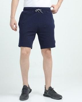 men regular fit knit shorts with insert pockets