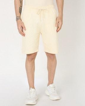 men regular fit knit shorts with insert pockets