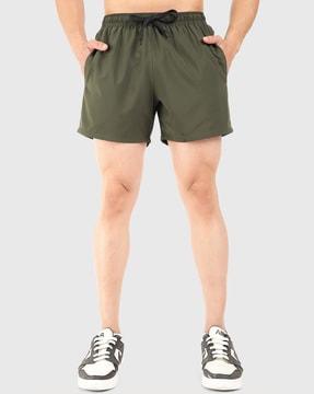 men regular fit knit shorts with insert pockets