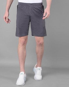 men regular fit knit shorts with insert pockets