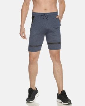 men regular fit knit shorts with insert pockets