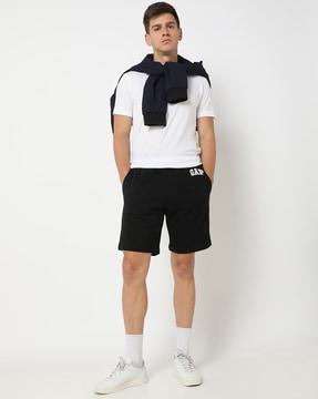 men regular fit knit shorts