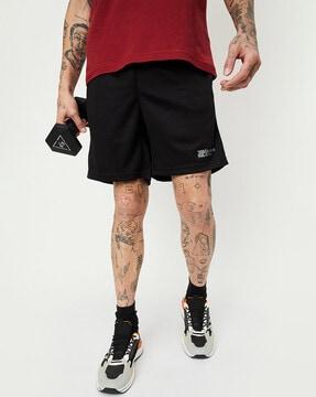 men regular fit knit shorts