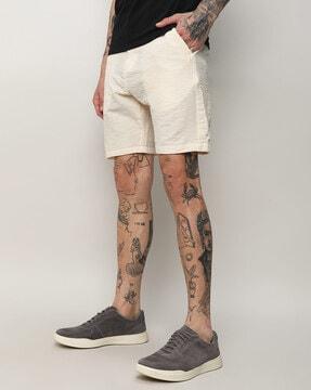 men regular fit knit shorts