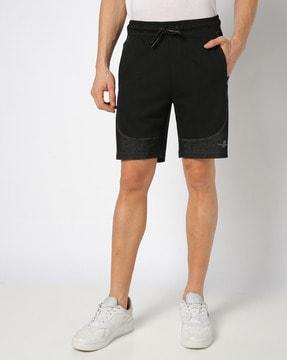 men regular fit knit shorts