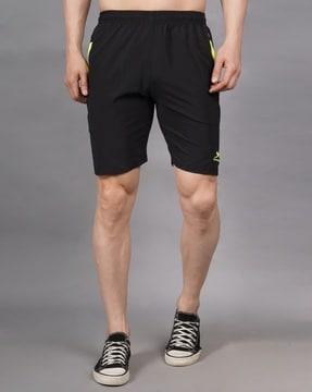 men regular fit logo print shorts