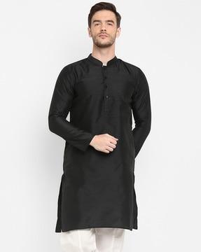 men regular fit long kurta