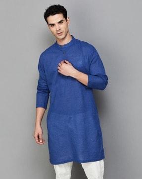 men regular fit long kurta