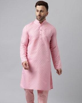 men regular fit long kurta