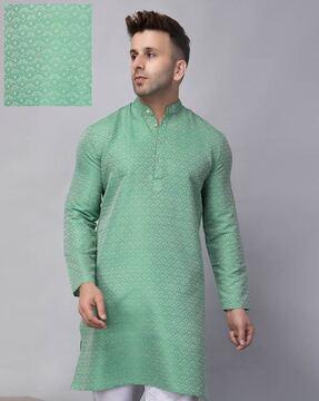 men regular fit long kurta