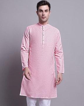 men regular fit long kurta