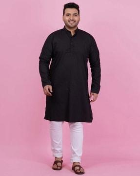 men regular fit long kurta