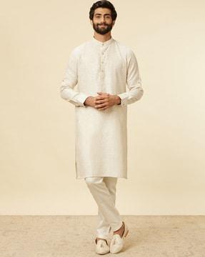 men regular fit long kurta