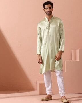 men regular fit long kurta