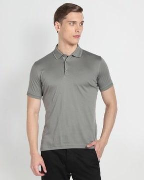 men regular fit mercerized cotton polo t-shirt