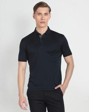 men regular fit mercerized cotton polo t-shirt