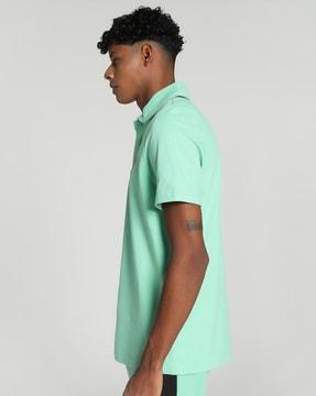 men regular fit polo t-shirt with applique