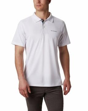 men regular fit polo t-shirt with brand print
