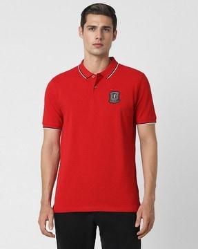 men regular fit polo t-shirt with contrast tipping