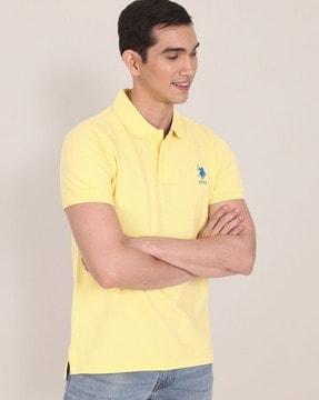 men regular fit polo t-shirt with logo embroidery