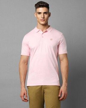 men regular fit polo t-shirt with logo embroidery