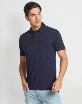 men regular fit polo t-shirt with logo embroidery