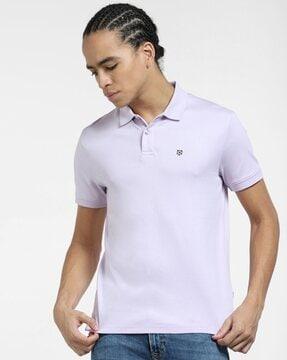 men regular fit polo t-shirt with logo embroidery