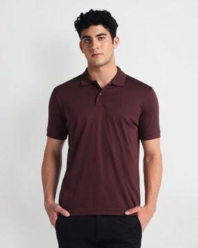 men regular fit polo t-shirt with logo embroidery