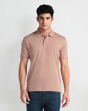 men regular fit polo t-shirt with logo embroidery