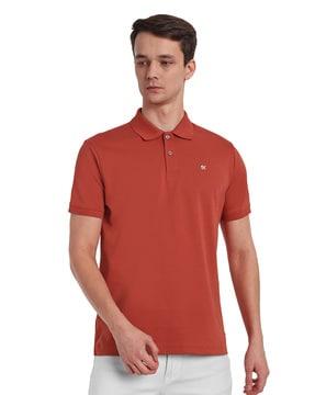 men regular fit polo t-shirt with logo embroidery