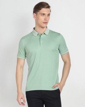 men regular fit polo t-shirt with logo embroidery