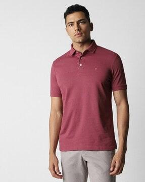 men regular fit polo t-shirt with logo embroidery