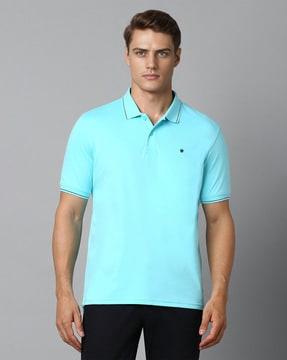 men regular fit polo t-shirt with logo embroidery