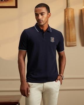 men regular fit polo t-shirt with logo embroidery