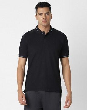 men regular fit polo t-shirt with logo embroidery