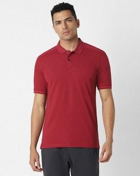 men regular fit polo t-shirt with logo embroidery