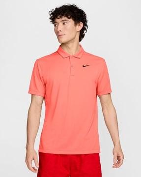 men regular fit polo t-shirt with logo print