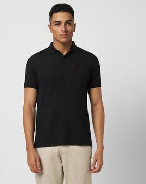 men regular fit polo-t-shirt with patch pocket