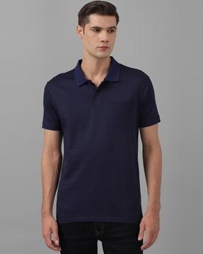 men regular fit polo t-shirt with patch pocket