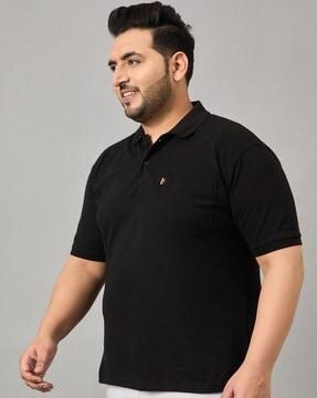 men regular fit polo t-shirt with patch pocket