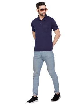 men regular fit polo t-shirt with patch pocket