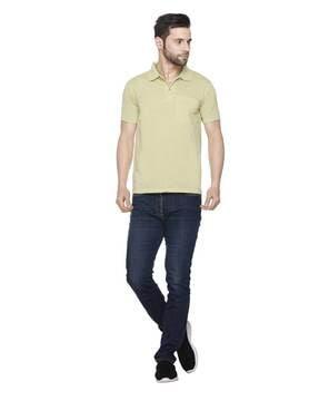 men regular fit polo t-shirt with patch pocket